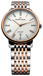 Maurice Lacroix Les Classiques Biały/Stal w kolorze różowego złota Ø38 mm LC6067-PS103-110-1