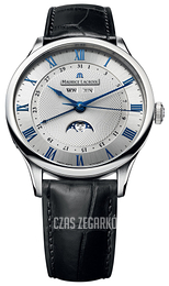 Maurice Lacroix Masterpiece Srebrny/Skóra Ø40 mm MP6607-SS001-110-1