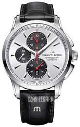 Maurice Lacroix Pontos Chronographe Srebrny/Skóra Ø43 mm PT6388-SS001-131-1