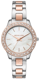 Michael Kors Liliane Biały/Stal w kolorze różowego złota Ø36 mm MK1048