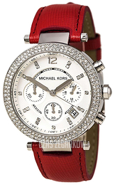 Michael Kors Srebrny/Skóra Ø38 mm MK2278