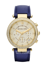 Michael Kors Parker Żółte złoto/Skóra Ø39 mm MK2280