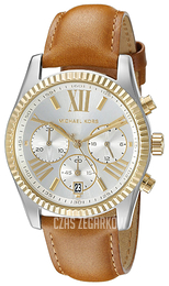 Michael Kors Srebrny/Skóra Ø37 mm MK2420