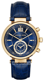 Michael Kors Sawyer Niebieski/Skóra Ø39 mm MK2425