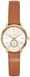 Michael Kors Srebrny/Skóra Ø28 mm MK2734