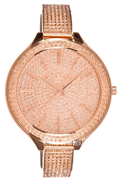 Michael Kors Runway Zestaw kryształów/Stal w kolorze różowego złota Ø43 mm MK3251