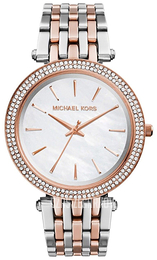 Michael Kors Srebrny/Stal w kolorze różowego złota Ø39 mm MK3321