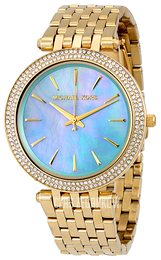 Michael Kors Darci Turkusowy/Stal w odcieniu złota Ø39 mm MK3498