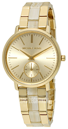 Michael Kors Jaryn Żółte złoto/Stal w odcieniu złota Ø38 mm MK3510