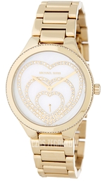 Michael Kors Biały/Stal w odcieniu złota Ø36 mm MK3604