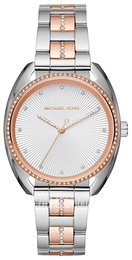 Michael Kors Biały/Stal w kolorze różowego złota Ø38 mm MK3676