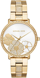 Michael Kors Biały/Stal w odcieniu złota Ø38 mm MK3864