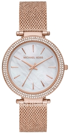 Michael Kors Darci Biały/Stal w kolorze różowego złota Ø39 mm MK4519