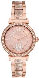 Michael Kors Abbey Różowy/Stal w kolorze różowego złota Ø36 mm MK4617