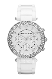 Michael Kors Parker Biały/Plastik Ø40 mm MK5654