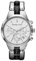 Michael Kors Srebrny/Skóra Ø43 mm MK5656