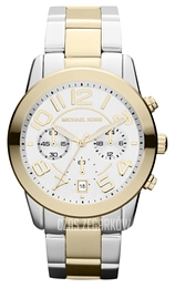 Michael Kors Mercer Srebrny/Stal w odcieniu złota Ø40 mm MK5748