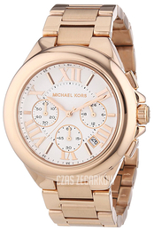 Michael Kors Camille Biały/Stal w kolorze różowego złota Ø43 mm MK5757