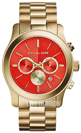 Michael Kors Bailey Czerwony/Stal w odcieniu złota Ø45 mm MK5930