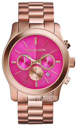Michael Kors Runway Różowy/Stal w kolorze różowego złota Ø45 mm MK5931