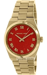 Michael Kors Channing Czerwony/Stal w odcieniu złota Ø38 mm MK5936