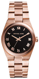 Michael Kors Channing Czarny/Stal w kolorze różowego złota Ø38 mm MK5937