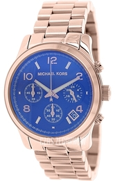 Michael Kors Runway Niebieski/Stal w kolorze różowego złota Ø38 mm MK5940