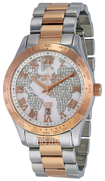 Michael Kors Biały/Stal w kolorze różowego złota Ø44 mm MK6129