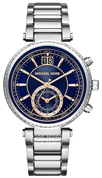 Michael Kors Sawyer Niebieski/Stal Ø39 mm MK6224