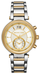Michael Kors Sawyer Srebrny/Stal w odcieniu złota Ø39 mm MK6225