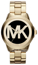 Michael Kors Czarny/Stal w odcieniu złota Ø40 mm MK6255