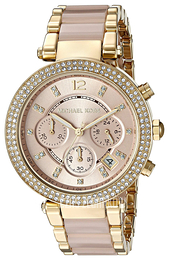 Michael Kors Parker Różowe złoto/Stal w odcieniu złota Ø39 mm MK6326