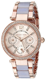 Michael Kors Parker Różowe złoto/Stal w kolorze różowego złota Ø33 mm MK6327