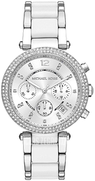 Michael Kors Biały/Stal Ø39 mm MK6354