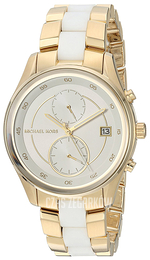 Michael Kors Biały/Stal w odcieniu złota Ø40 mm MK6466