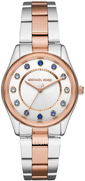 Michael Kors Biały/Stal w kolorze różowego złota Ø34 mm MK6605