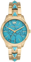 Michael Kors Niebieski/Stal w odcieniu złota Ø38 mm MK6670