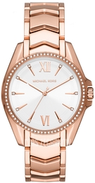 Michael Kors Whitney Biały/Stal w kolorze różowego złota Ø38 mm MK6694