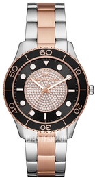 Michael Kors Runway Czarny/Stal w kolorze różowego złota Ø40 mm MK6960