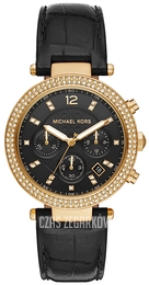 Michael Kors Parker Czarny/Skóra Ø39 mm MK6984