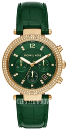 Michael Kors Parker Zielony/Skóra Ø39 mm MK6985