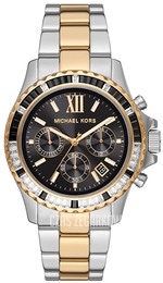 Michael Kors Everest Czarny/Pozlacana Ø42 mm MK7209