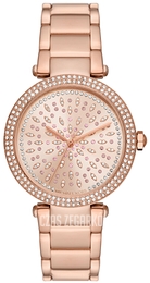 Michael Kors Parker Różowy/Stal w kolorze różowego złota Ø39 mm MK7286