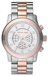 Michael Kors Runway Srebrny/Stal w kolorze różowego złota Ø40 mm MK8176