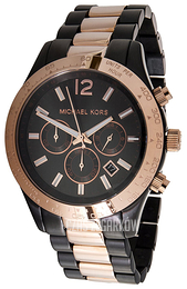 Michael Kors Czarny/Stal w kolorze różowego złota Ø43.5 mm MK8208