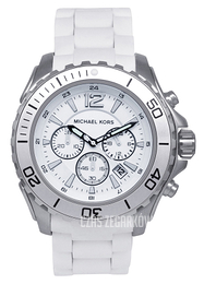 Michael Kors Biały/Plastik Ø46 mm MK8210