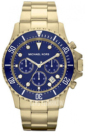 Michael Kors Everest Niebieski/Stal w odcieniu złota Ø45 mm MK8267