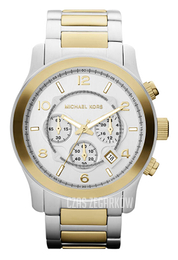 Michael Kors Runway Srebrny/Stal w odcieniu złota Ø46 mm MK8283