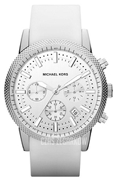 Michael Kors Biały/Guma Ø43 mm MK8284