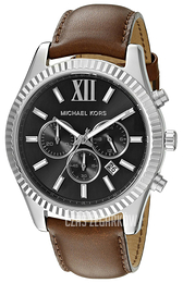 Michael Kors Lexington Czarny/Skóra Ø44 mm MK8456